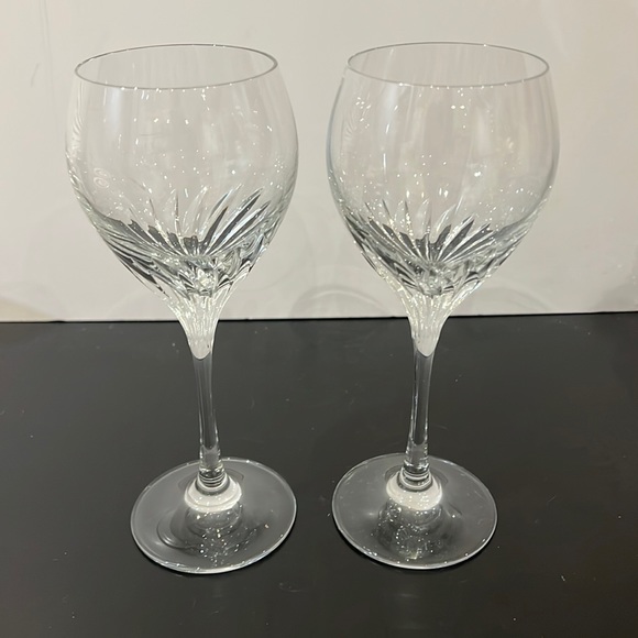 Gorham Romantique Crystal Wine Goblets Set of 2 Excellent Condition - Picture 3 of 6